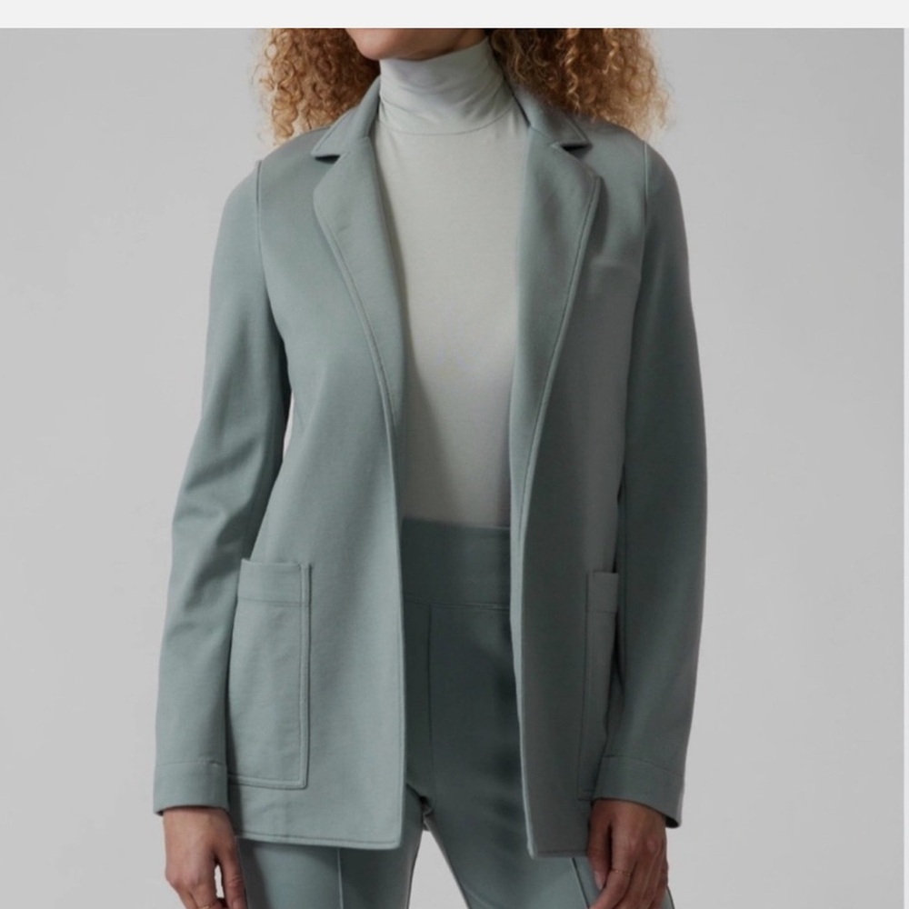 Athleta Open-Front Blazer Jacket in Sage
